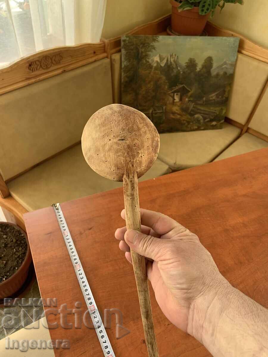 ЛЪЖИЦА ДЪРВЕНА СТАРИННА РЪЧНО ДЯЛАНА - 6