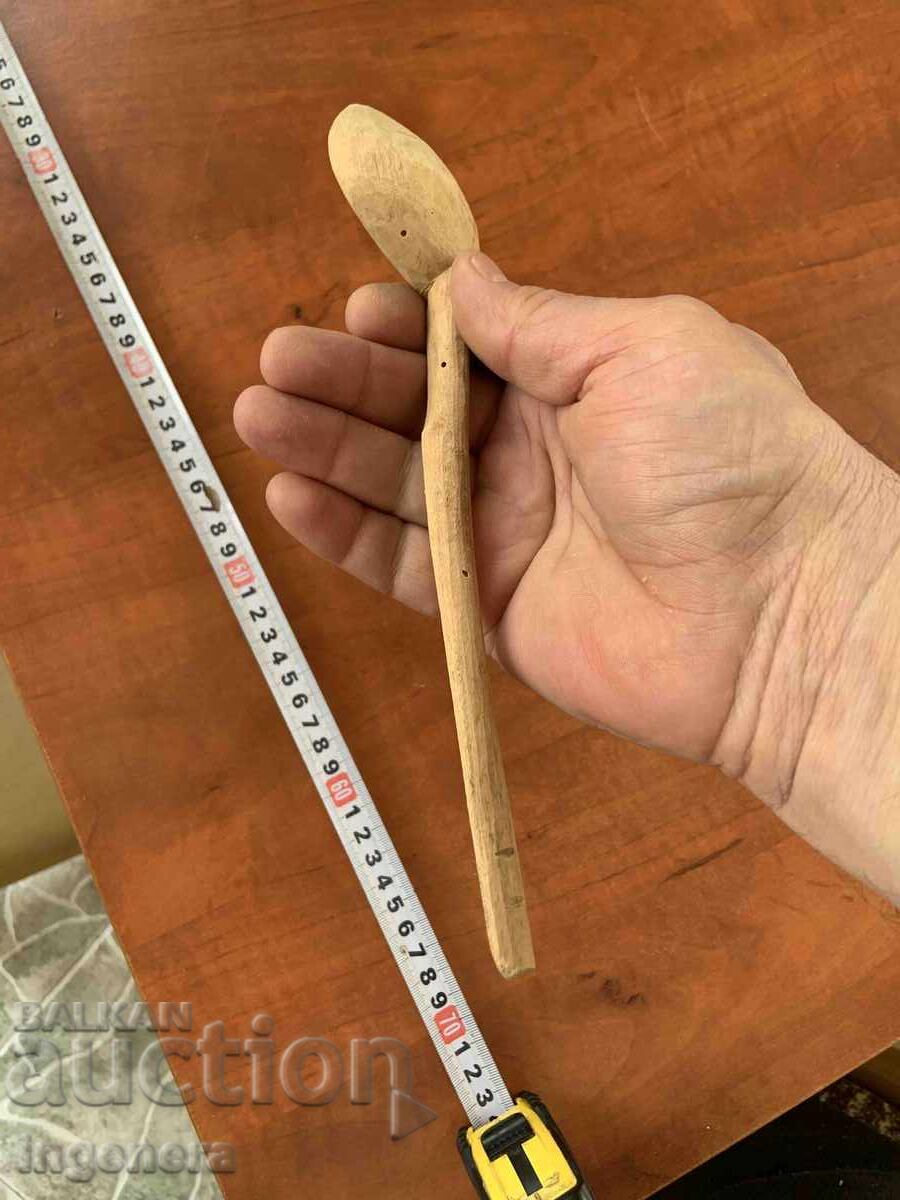 ЛЪЖИЦА ДЪРВЕНА СТАРИННА РЪЧНО ДЯЛАНА - 5