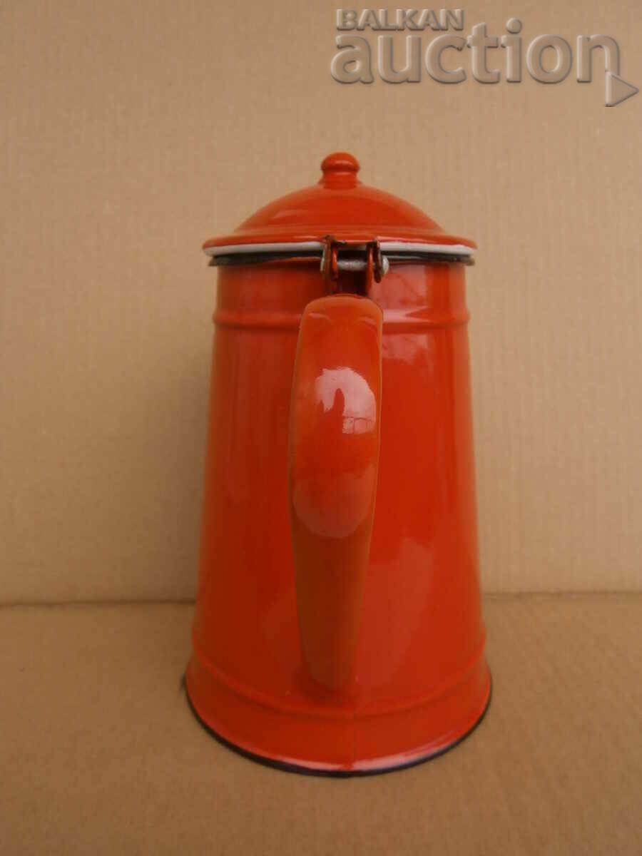 vintage ρετρό αντίκα σμάλτο καφετιέρας της δεκαετίας του 1940 με τιμή 41.00 BGN | € 20.96