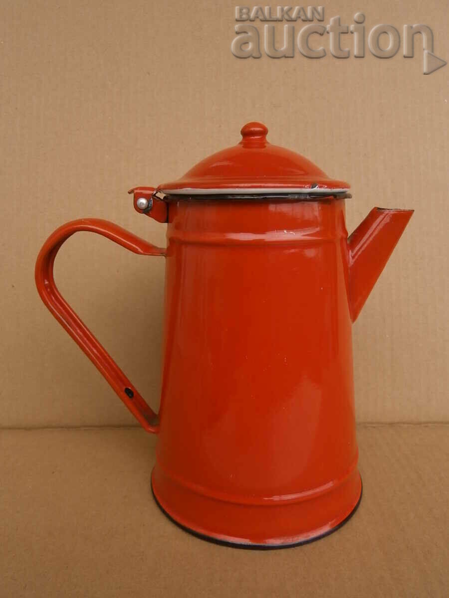 Δημοπρασία vintage ρετρό αντίκα σμάλτο καφετιέρας της δεκαετίας του 1940