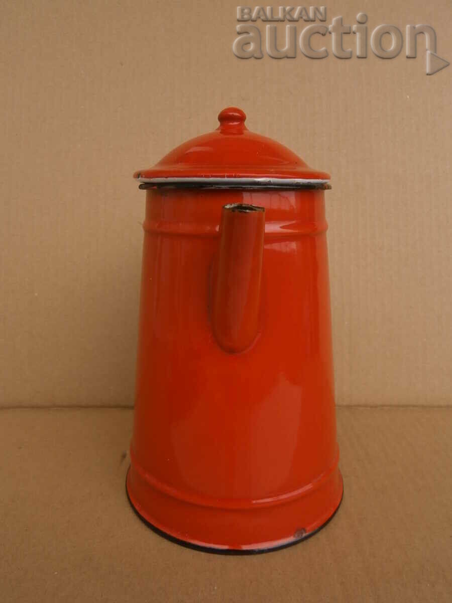 Παράδοση vintage ρετρό αντίκα σμάλτο καφετιέρας της δεκαετίας του 1940