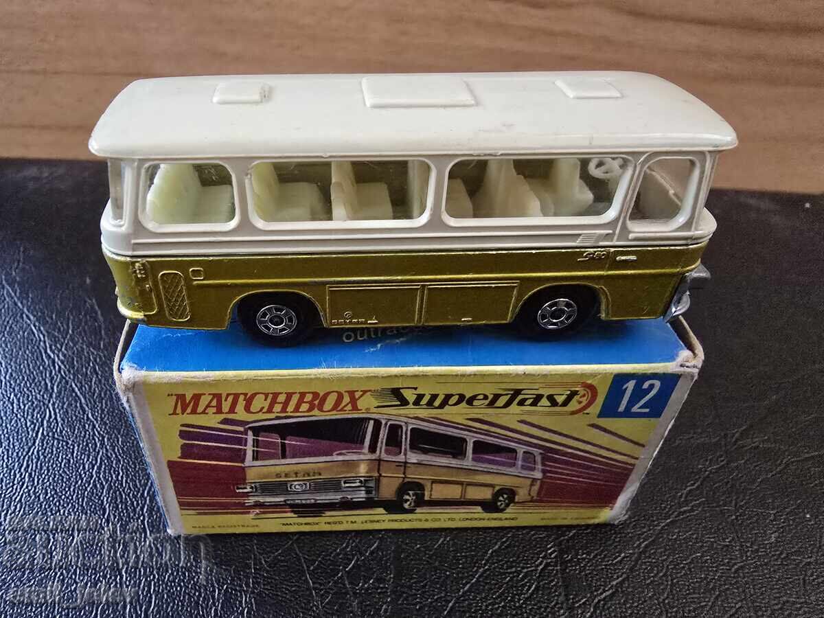 LESNEY MATCHBOX - 12B Setra Coach 1970 original box with price 45.00 BGN | € 23.01