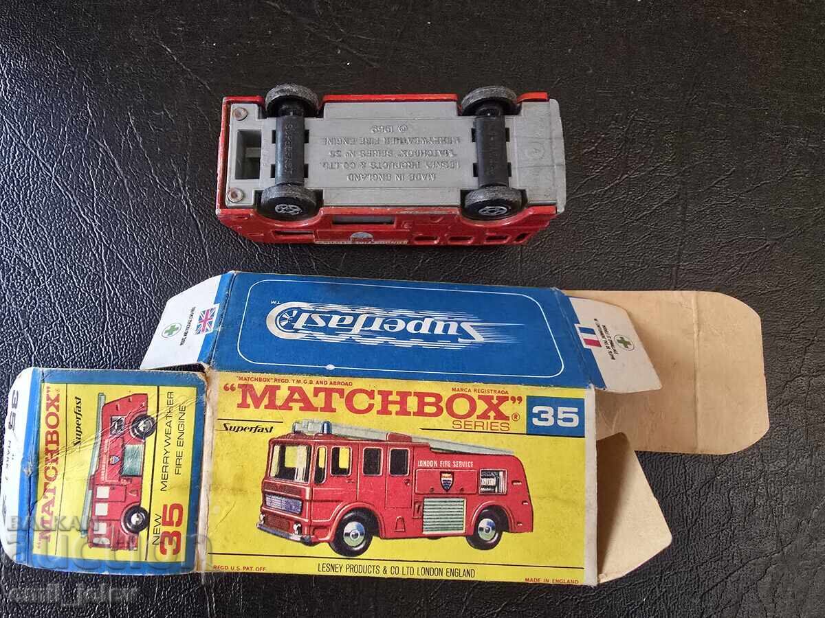 Delivery of LESNEY MATCHBOX - 35A Merryweather Fire Engine 1970 original box Delivery of LESNEY MATCHBOX - 35A Merryweather Fire Engine 1970 original box