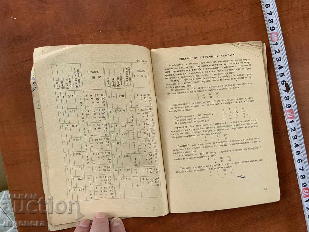 Аукцион КНИГА-СПОРТ ТОТО КОМБИНАЦИИ-1962 Аукцион КНИГА-СПОРТ ТОТО КОМБИНАЦИИ-1962