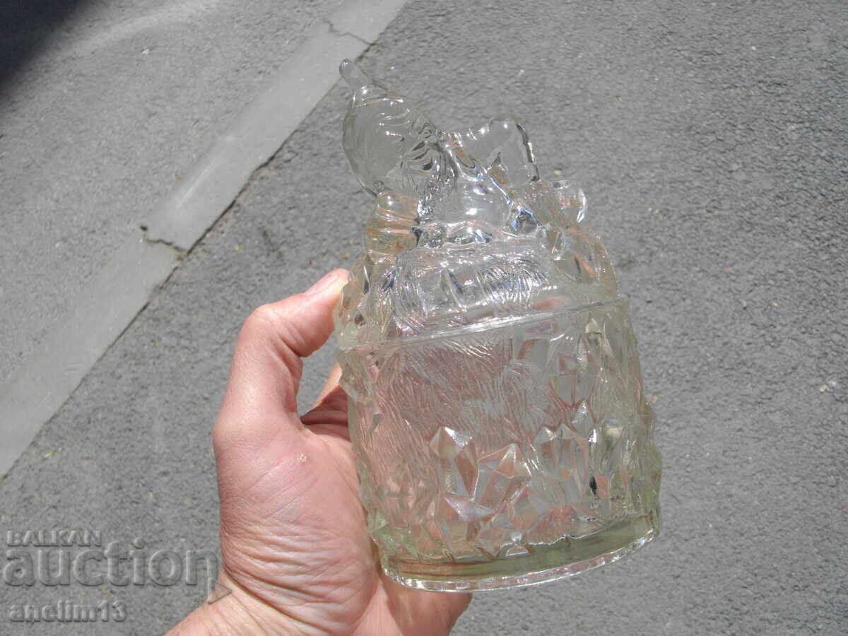 Delivery of Glass candy dish sugar bowl dwarf