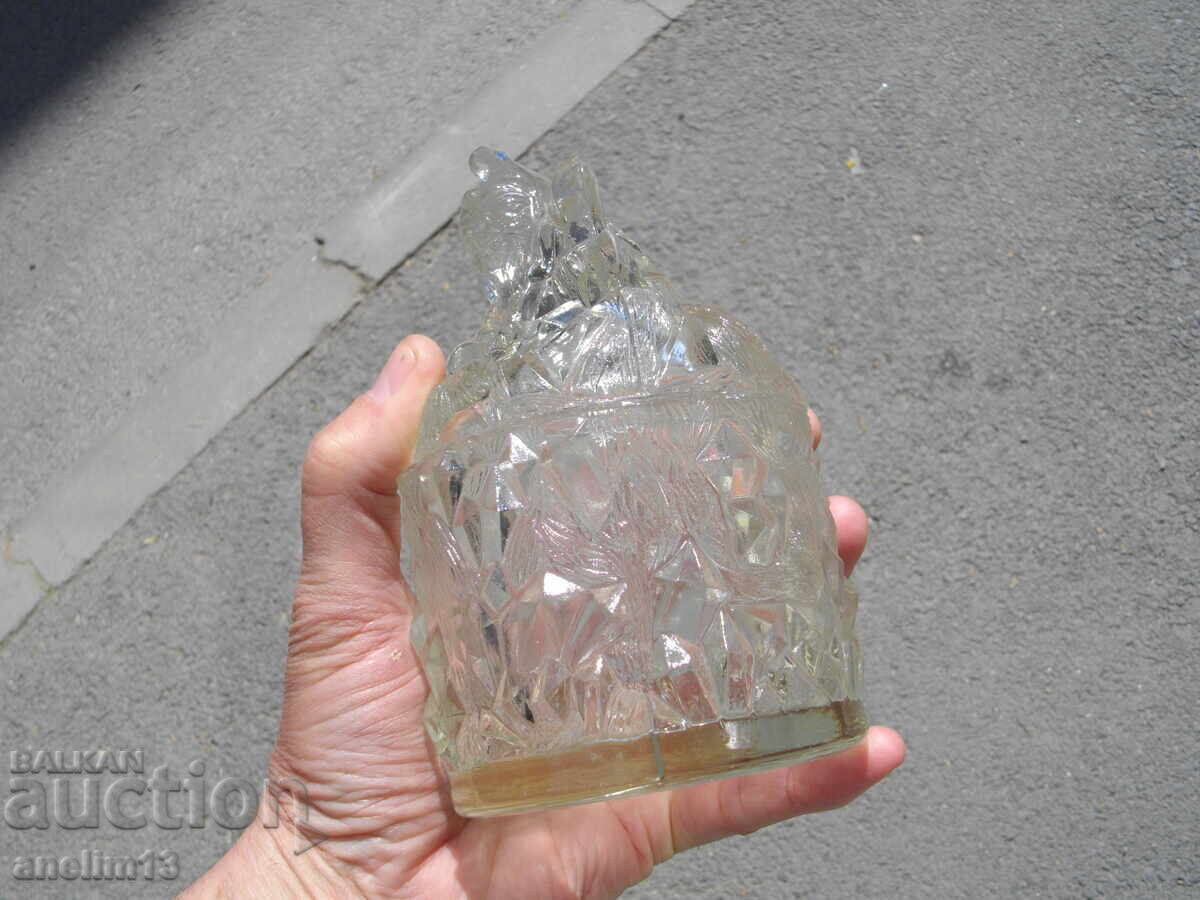 Glass candy dish sugar bowl dwarf - 5