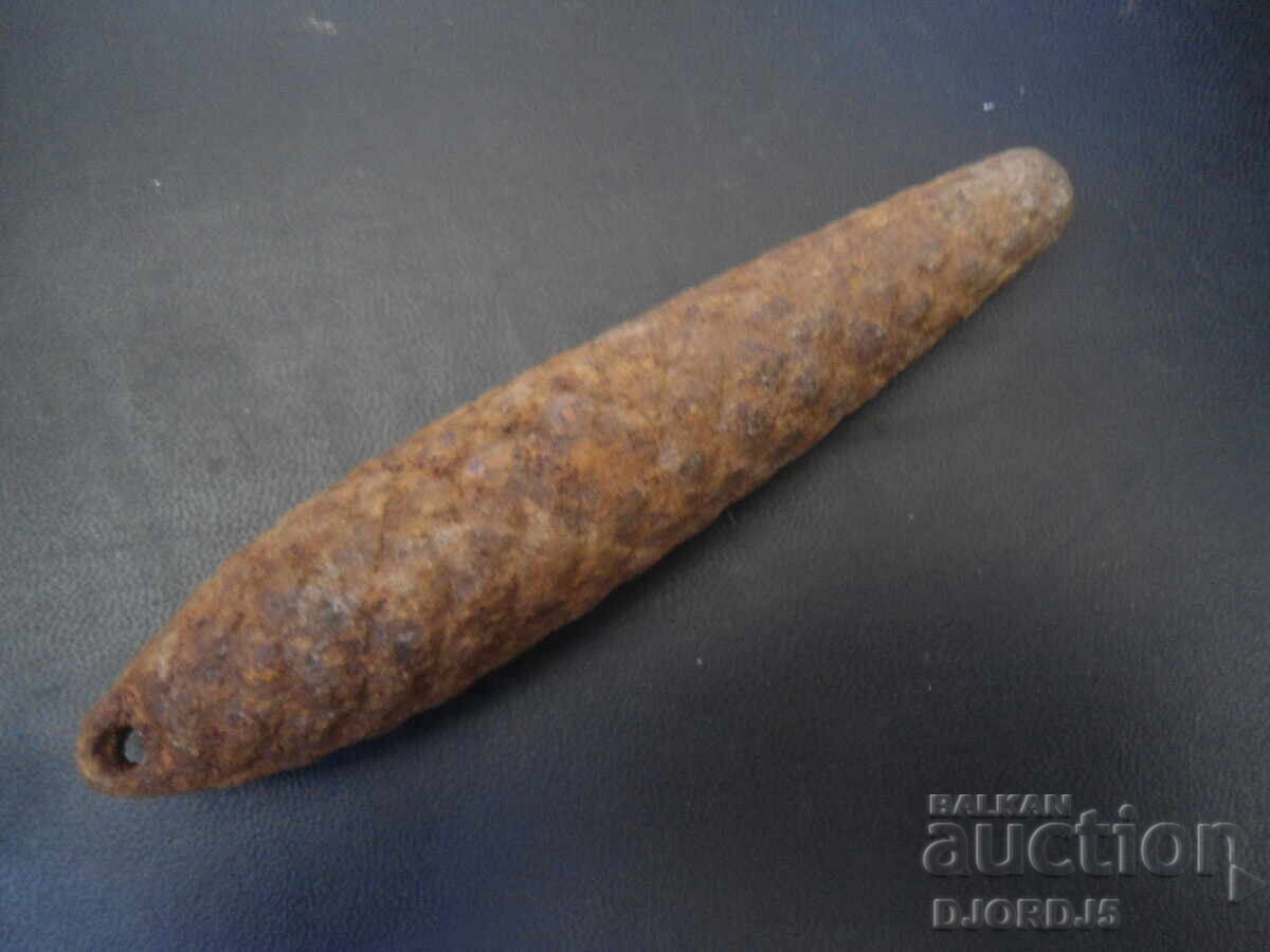 Licitație Greutate de ceas de perete vechi, pion de pin