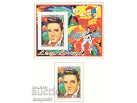 1986. Γουινέα. Παγκόσμια αστέρια - Έλβις Πρίσλεϊ + Μπλοκ