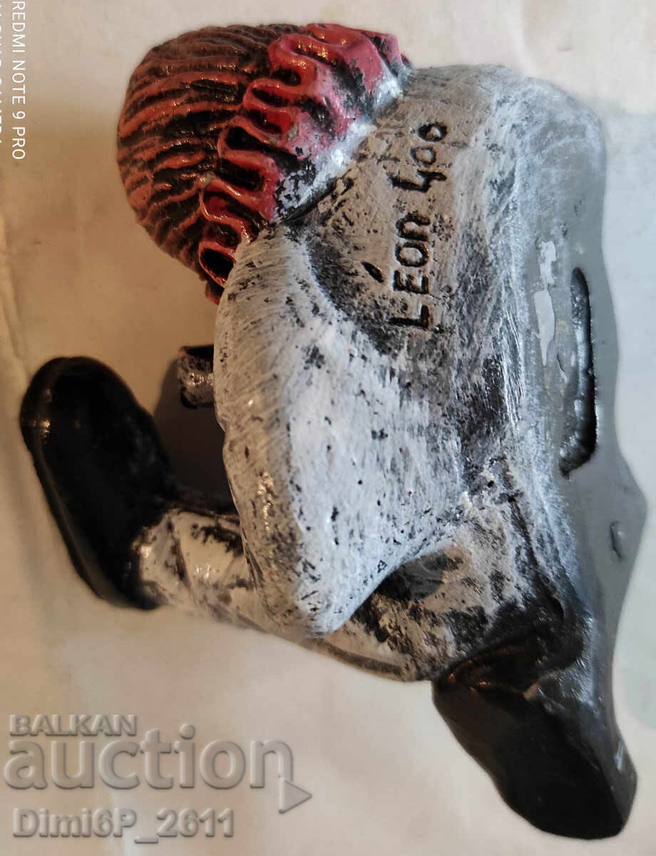 Set of 2 ceramic figurines - musician clowns - 6