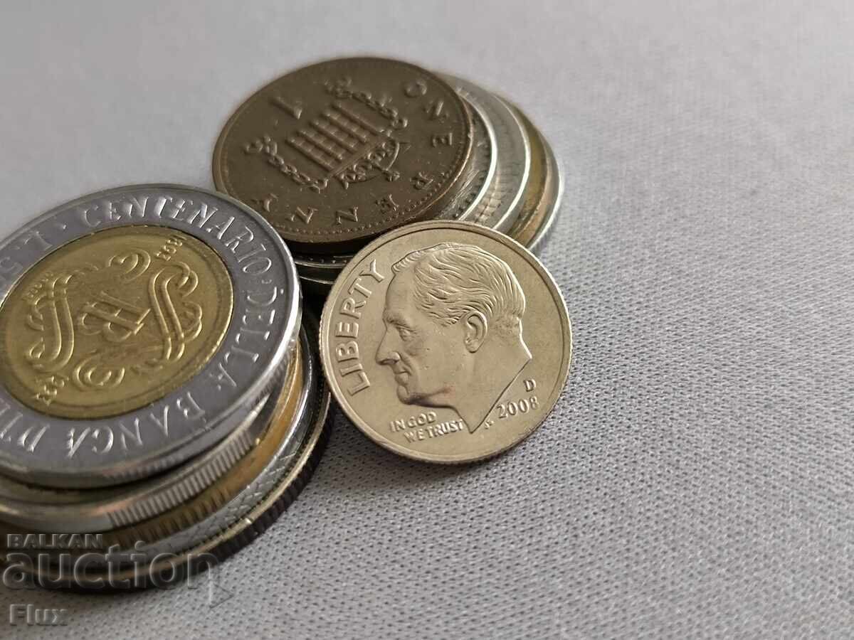 Монета - САЩ - 1 дайм | 2008г. с цена 1.10 лв. | € 0.56