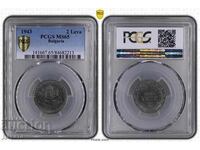 2 lei 1943 g. MS 65 PCGS Regatul Bulgariei Vezi descriere