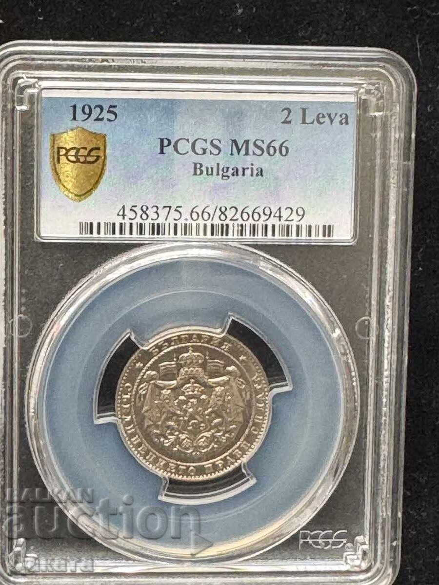 2 Leva 1925 MS 66 PCGS Kingdom of Bulgaria See Description with price 1830.00 BGN | € 935.66 2 Leva 1925 MS 66 PCGS Kingdom of Bulgaria See Description with price 1830.00 BGN | € 935.66