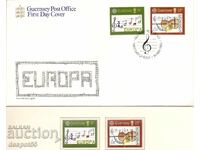 1985 Guernsey. Europa - Anul European al Muzicii + Plic