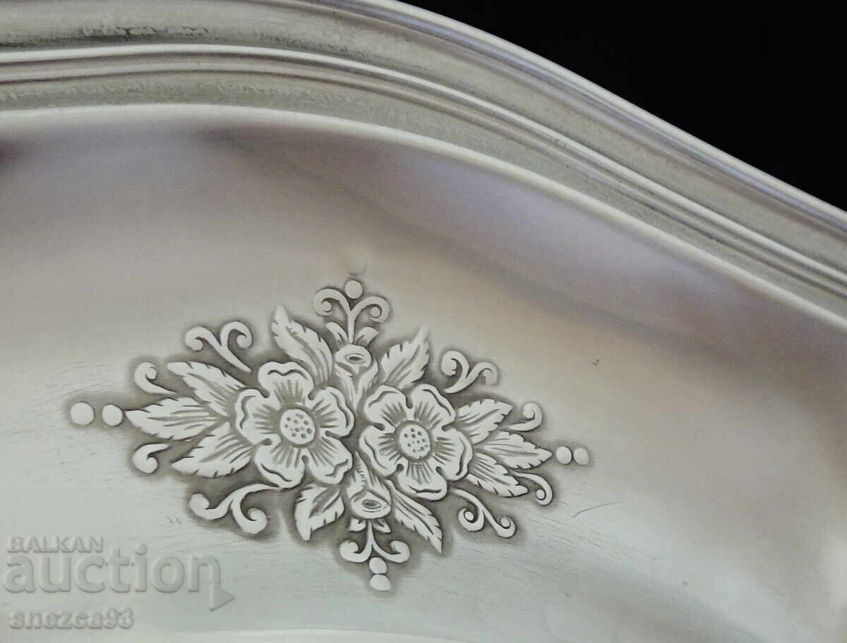 Licitație Platou de cositor 32 cm, panou, nuntă de cositor