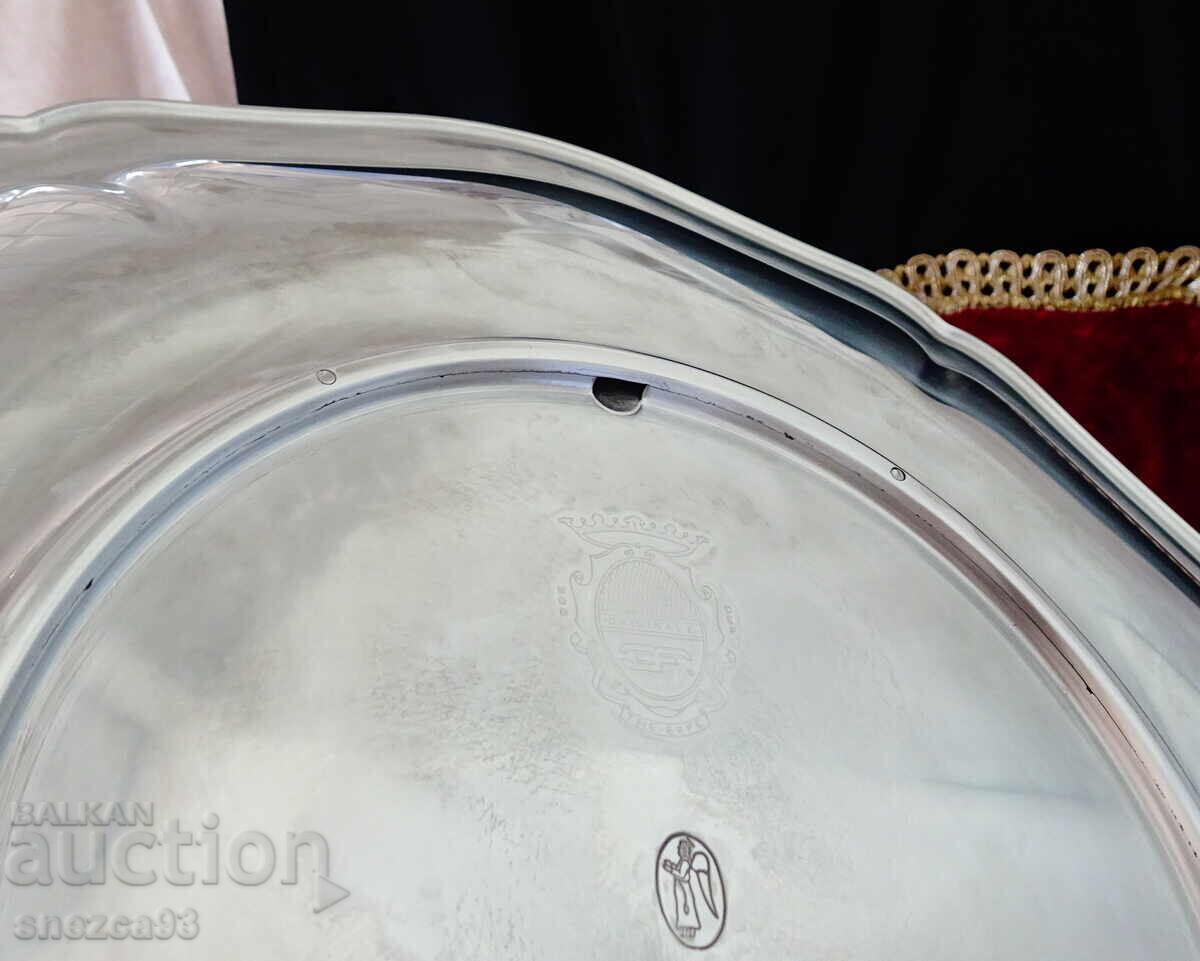 Livrarea Platou de cositor 32 cm, panou, nuntă de cositor