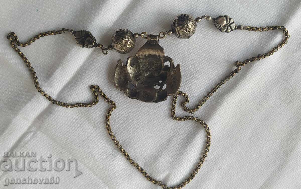 Δημοπρασία Αντίκα Νεπαλέζικο κολιέ με μενταγιόν Δράκος