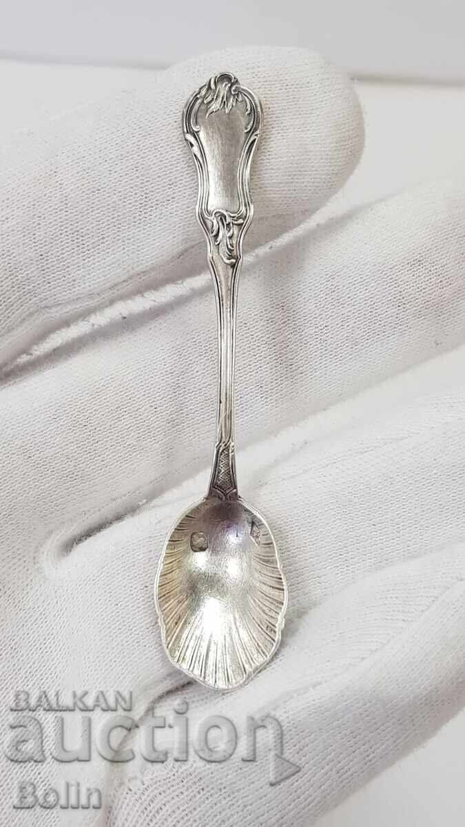 Изящна сребърна солничка, хайверник NEO ROCOCO 19 в. - 6 Изящна сребърна солничка, хайверник NEO ROCOCO 19 в. - 6