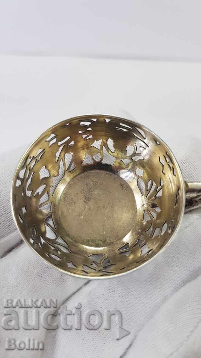 Ceașcă delicată și foarte frumoasă pentru lichior argint Franța - 5