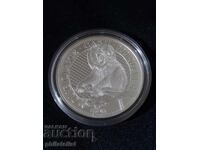 Saint Helena 2023 - Vervet Monkey, Monkey, 1 OZ Silver BU