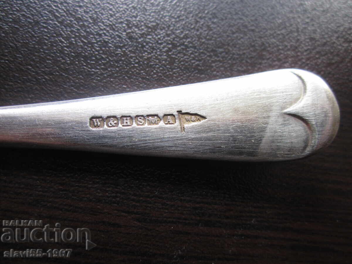 OLD SILVER-PLATED SPOON WITH MARKINGS AND MONOGRAM BZC!!! - 6
