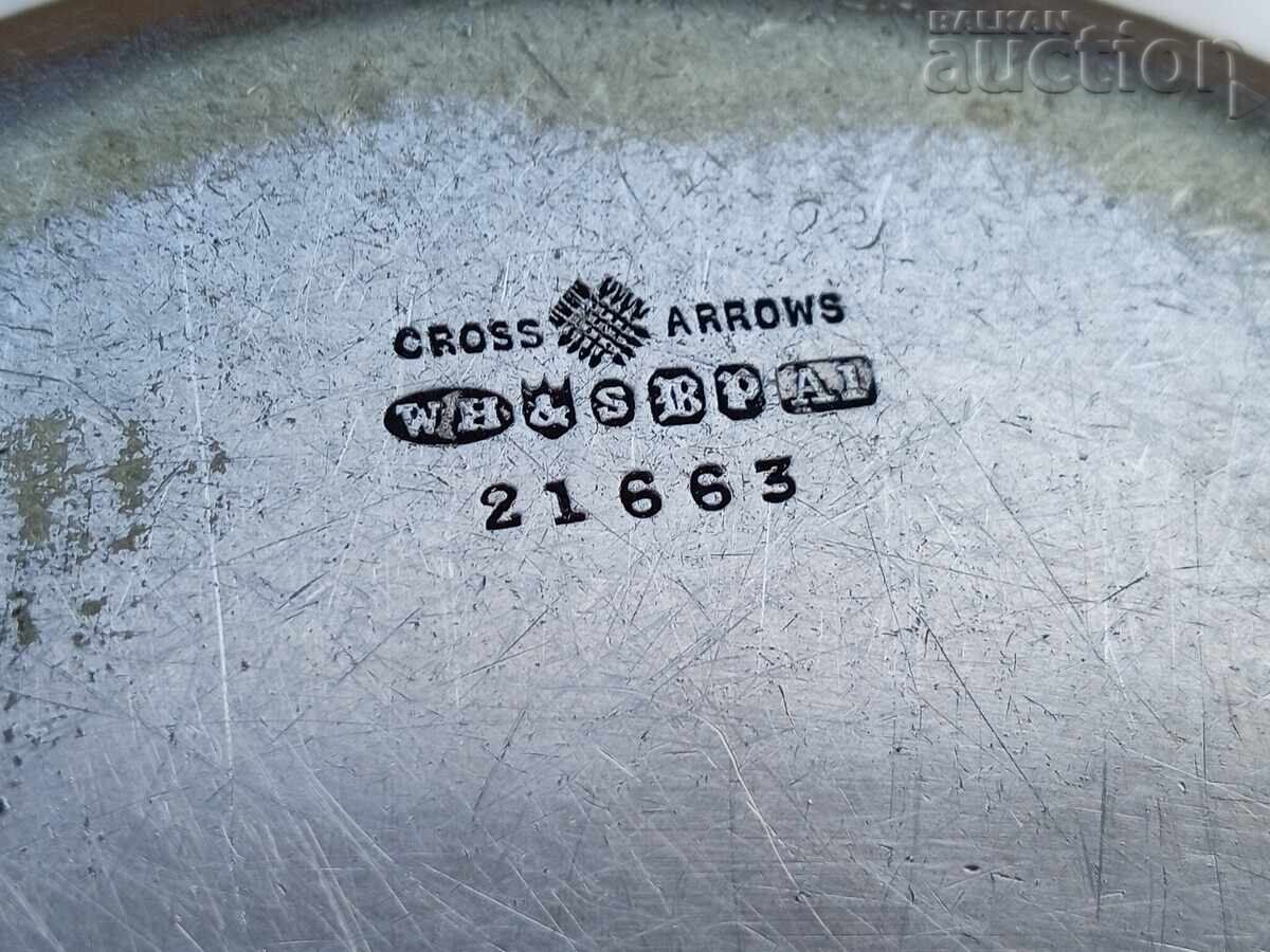 Παράδοση Ασημένιο πιάτο αντίκα, βρετανική αποικιακή σαχάνι