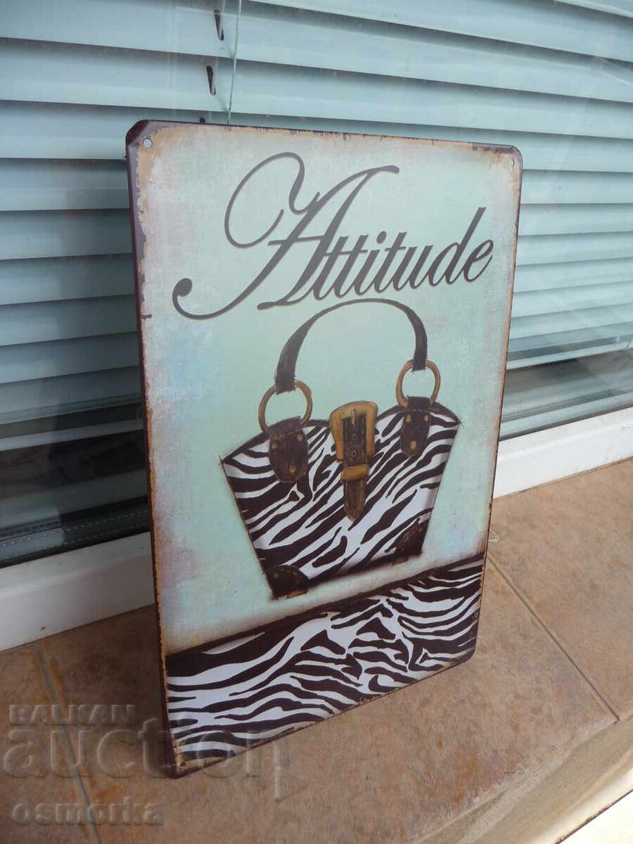 Μεταλλική πινακίδα μόδα Γυναικεία τσάντα μοντέρνα λεοπάρ ζέβρα δέρμα με τιμή 18.00 BGN | € 9.20