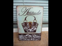 Plăcuță metalică modă Geantă de damă modernă leopard zebră piele