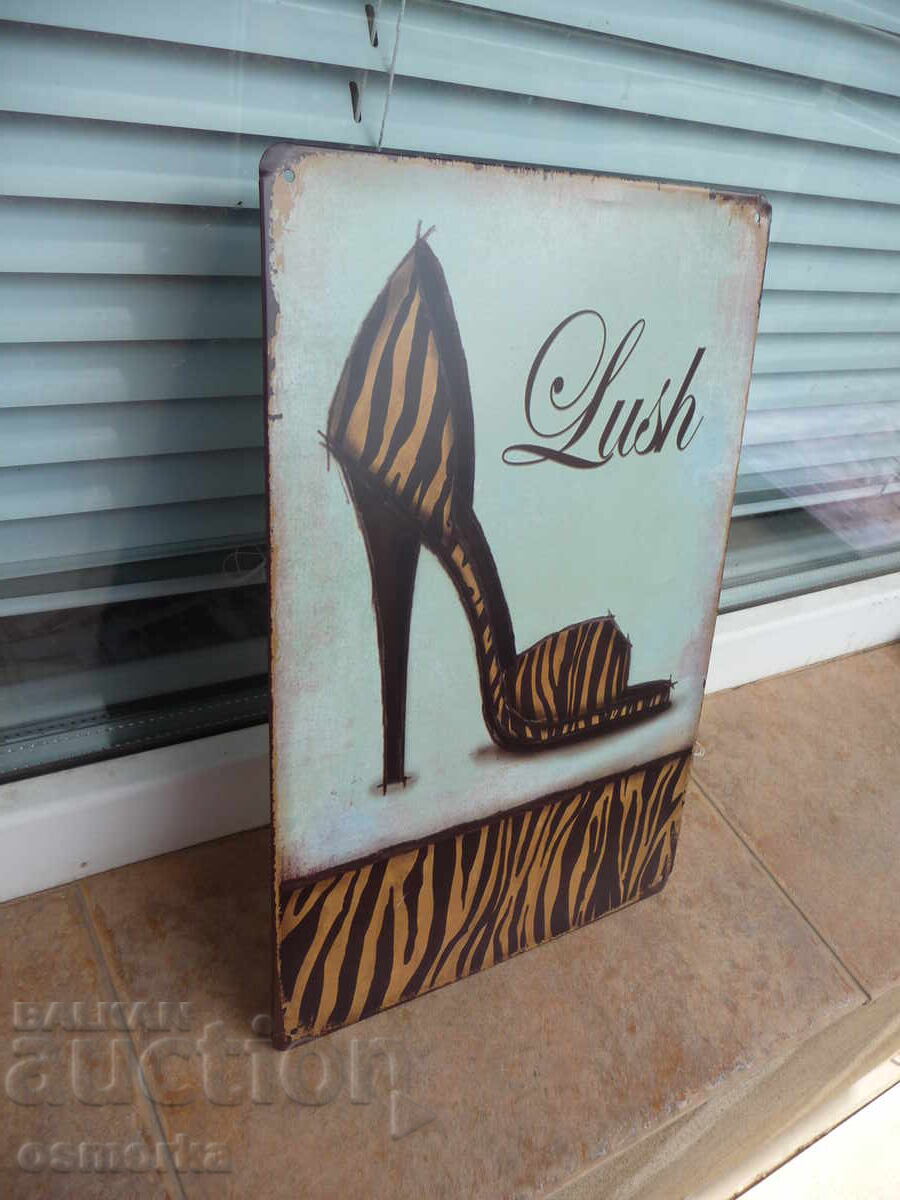 Metal sign fashion Women's shoes modern leopard zebra skin with price 18.00 BGN | € 9.20
