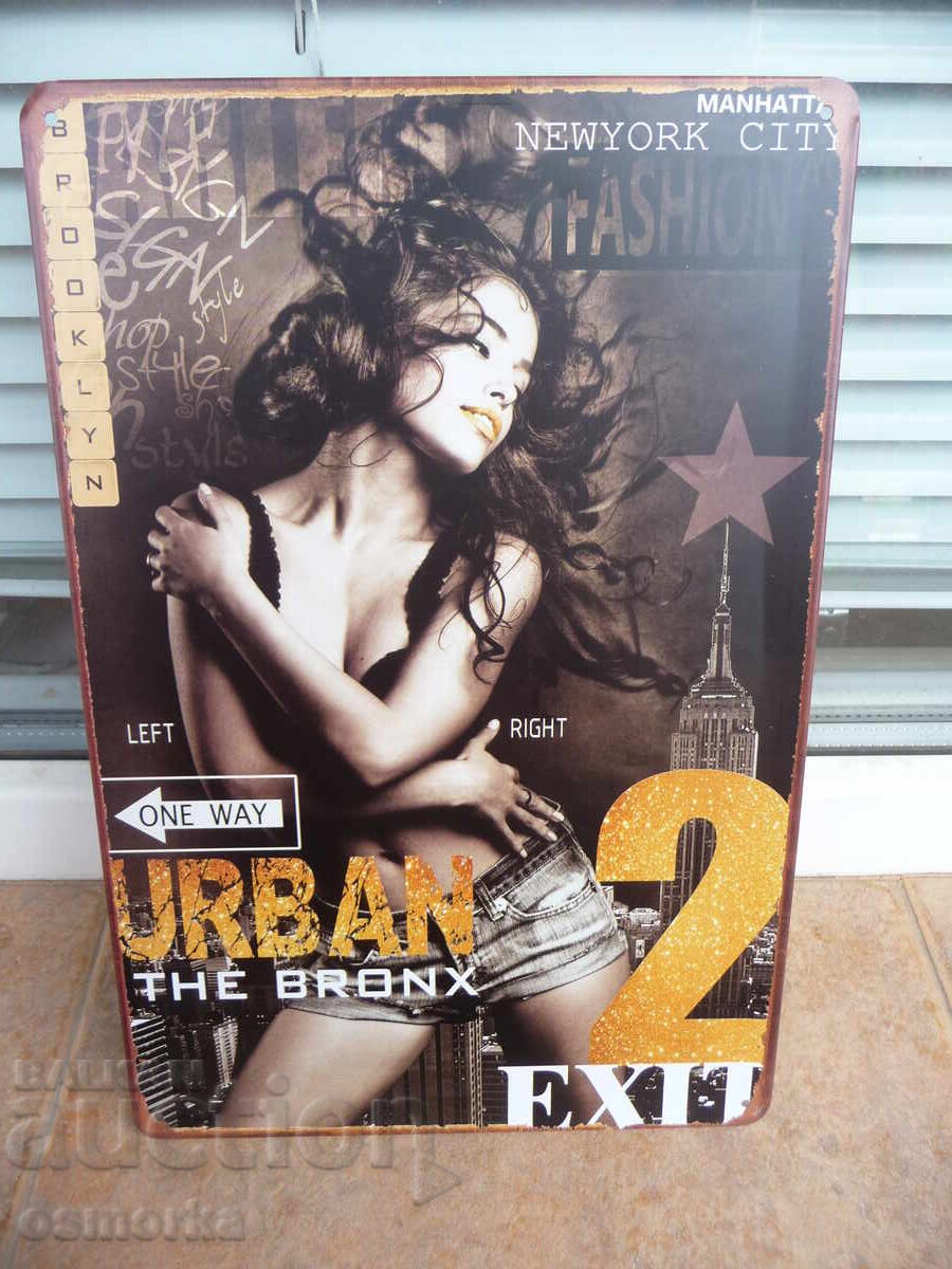 Metal Sign Fashion New York Brooklyn Bronx Erotic Club Exit