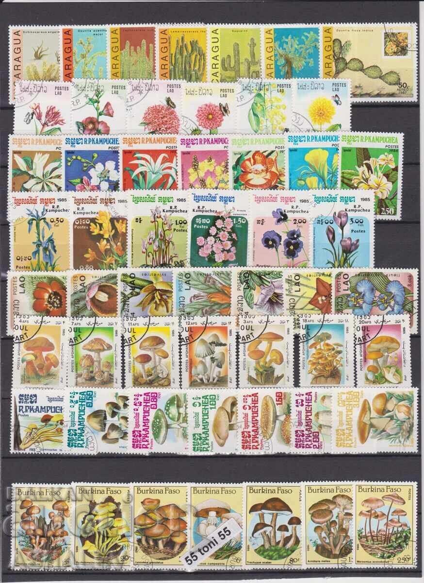 Лот Флора - Цветя, Гъби 17 комп. издания с печат с цена € 11.00 | 21.51 лв.