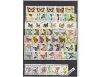 Lot Fauna - Butterflies 8 pcs. editions - with print (O)