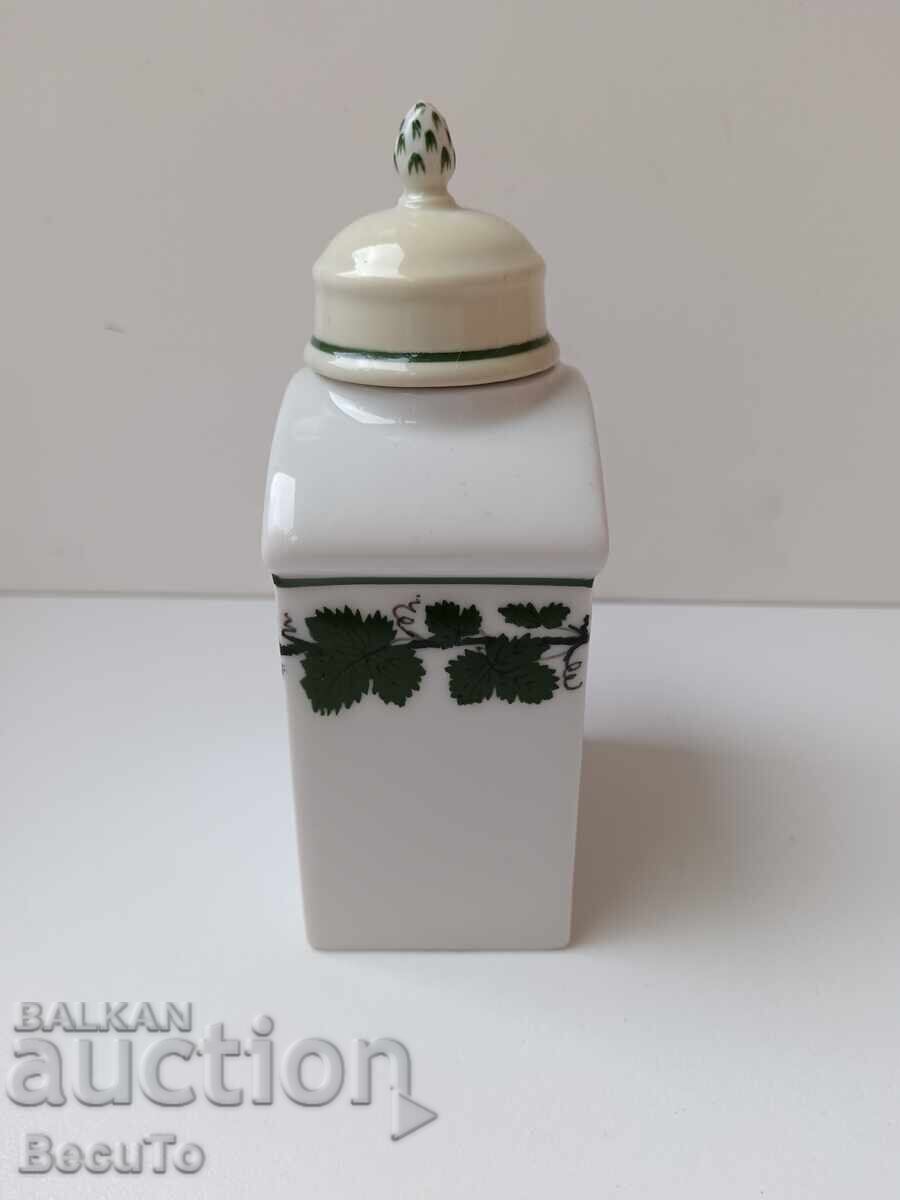 Delivery of Meissen porcelain jar/box for tea and spices, marked