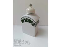 Meissen, borcan/cutie din porțelan pentru ceai și condimente, marcat