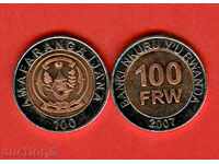 RUANDA RWANDA 100 Franci emisiune 2007 NOUĂ UNC BIMETALICĂ