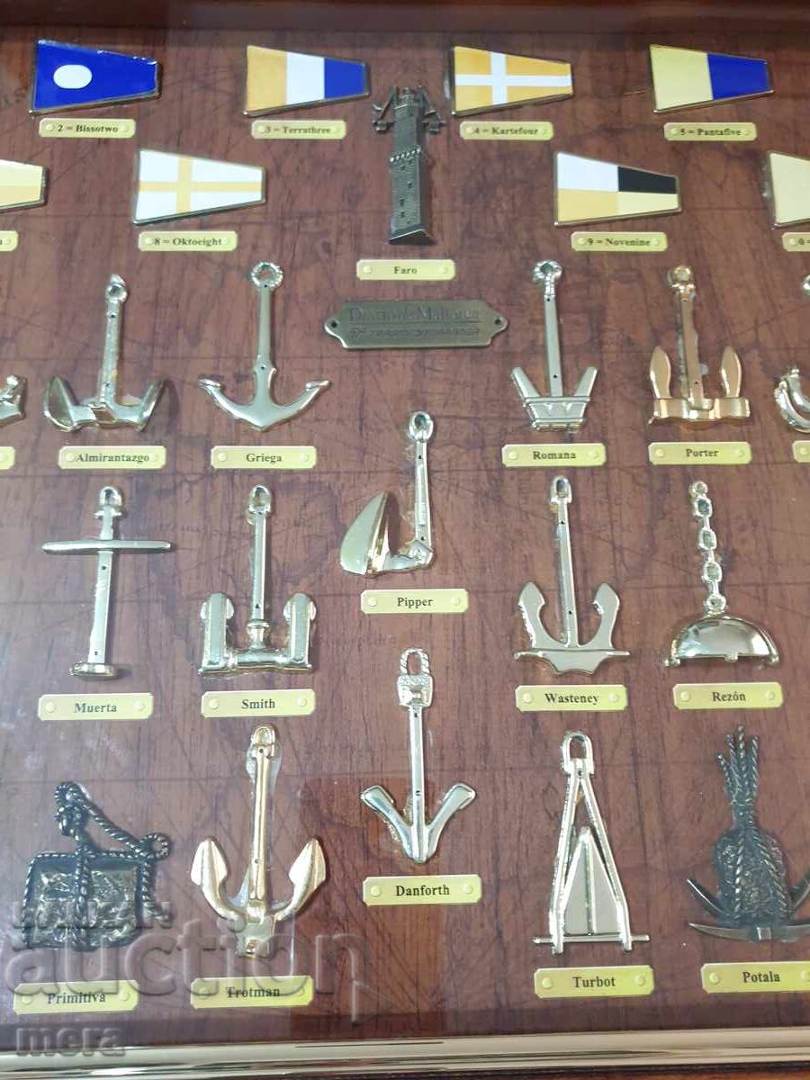 Licitație Panou marin cu diferite tipuri de ancore Licitație Panou marin cu diferite tipuri de ancore