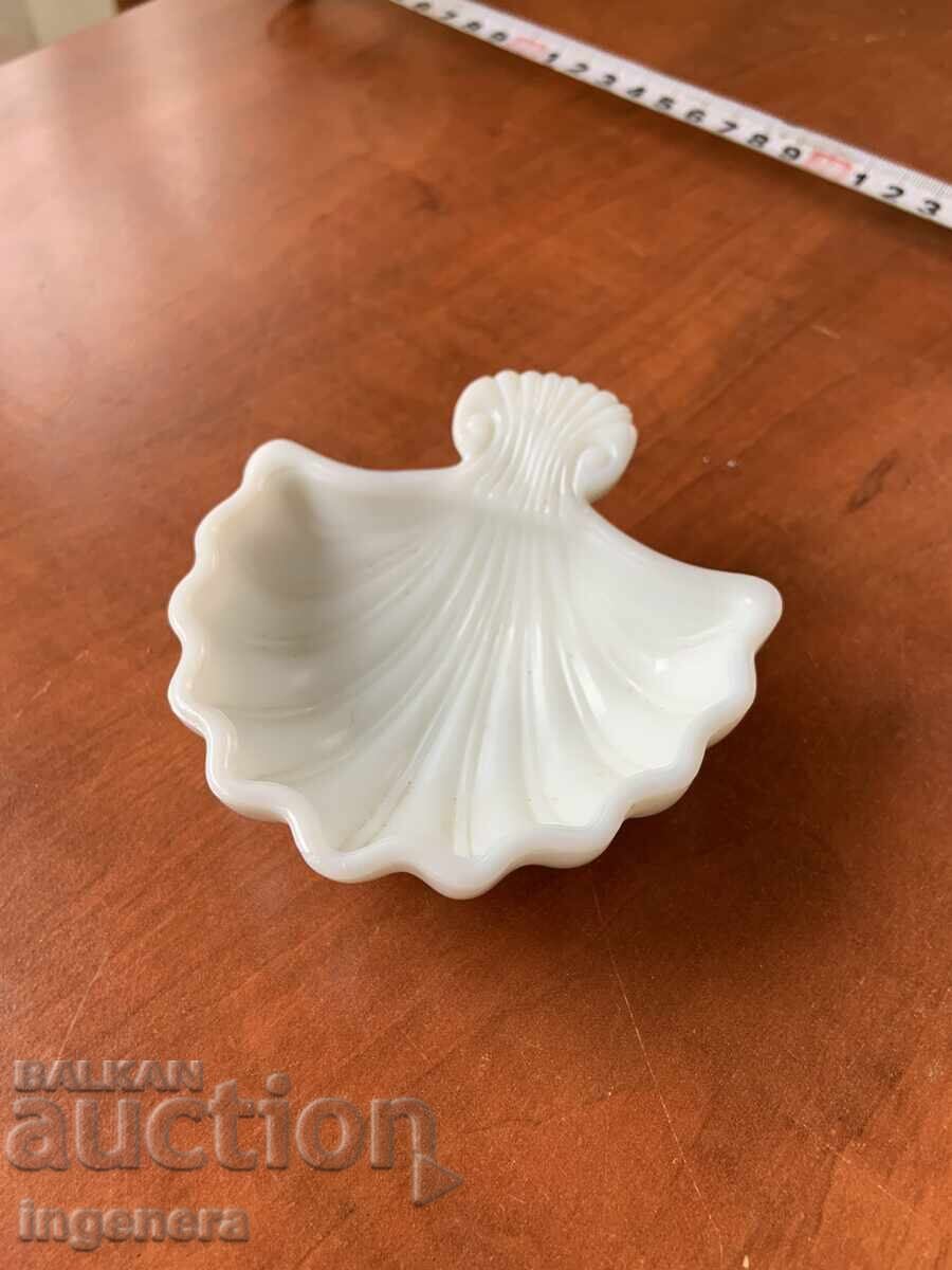 VAS PENTRU NUCI NUCIERĂ STICLĂ ALB-LAPTE VAS DE MARCA