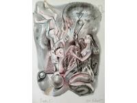 Tablou, "Desen II", pictor Olga Paskaleva, 1985