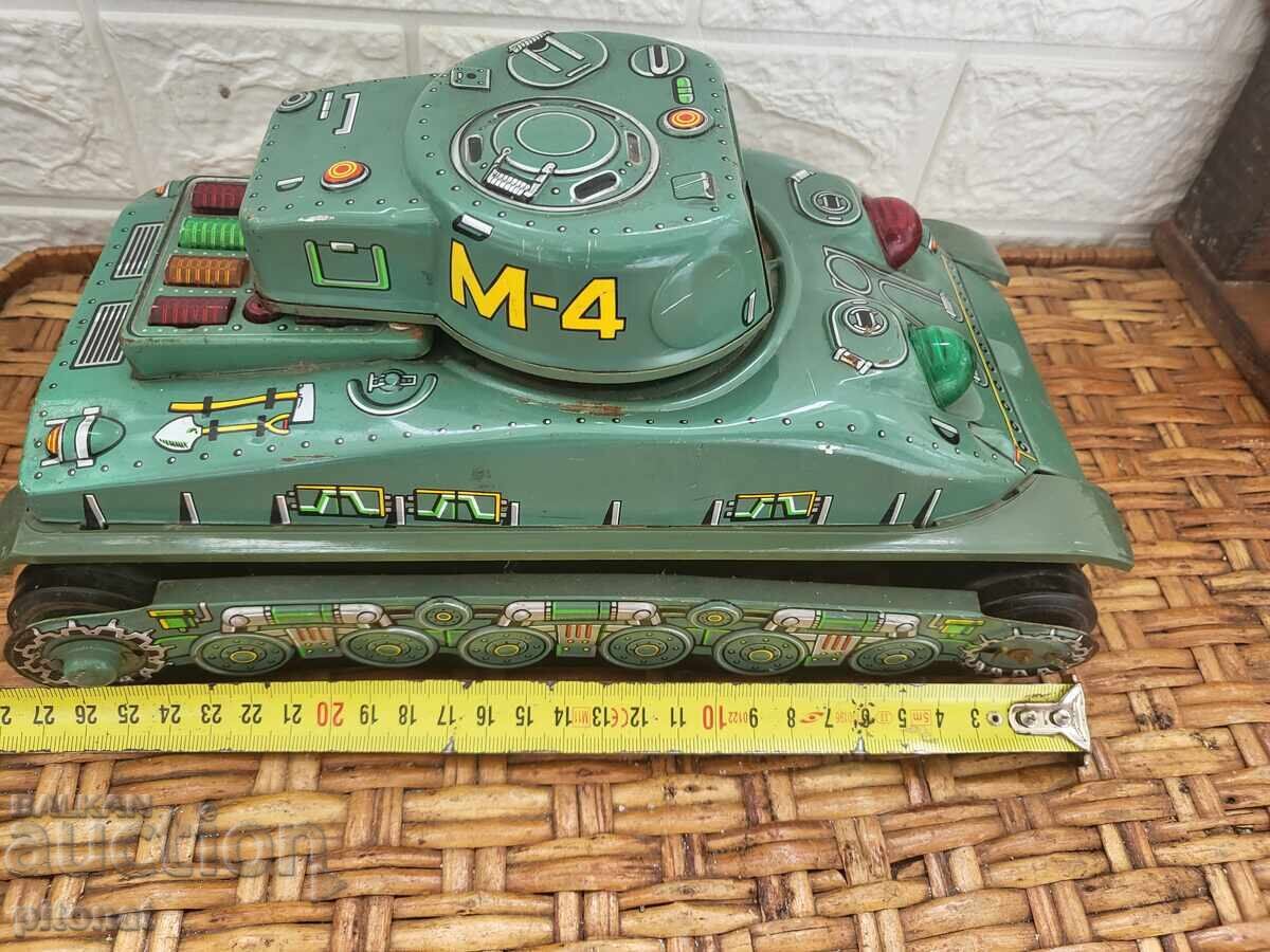 Παλιό τενεκεδένιο παιχνίδι τανκ TAIYO JAPAN - 6 Παλιό τενεκεδένιο παιχνίδι τανκ TAIYO JAPAN - 6