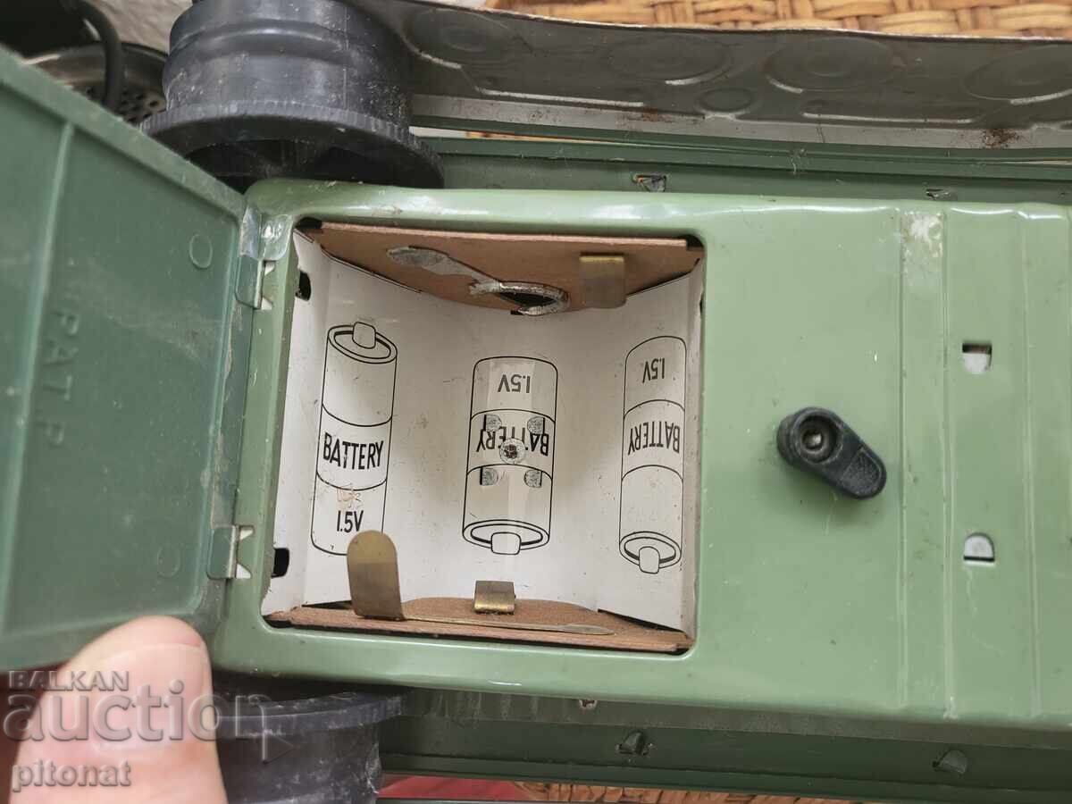 Παλιό τενεκεδένιο παιχνίδι τανκ TAIYO JAPAN - 7