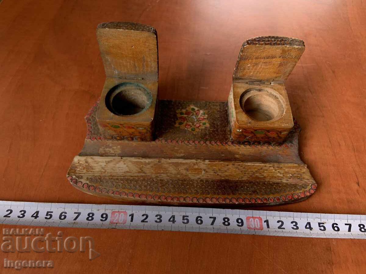 CALIMAR DIN LEMN PIROGRAFAT VECHI DIN PERIOADA SOCIALISMULUI TIMPURIU cu preț 23.00 BGN | € 11.76