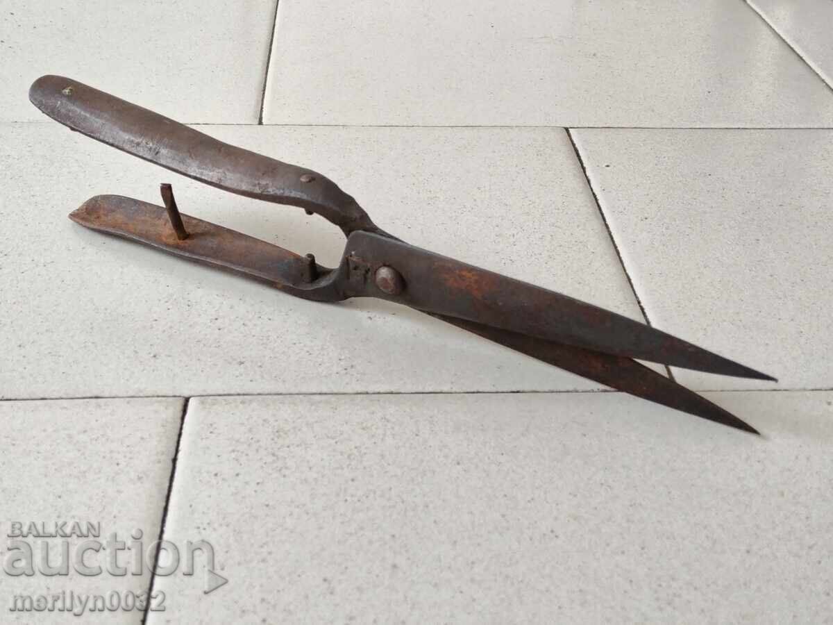 Παλιό σφυρήλατο ψαλίδι, σφυρήλατο σίδερο - 5