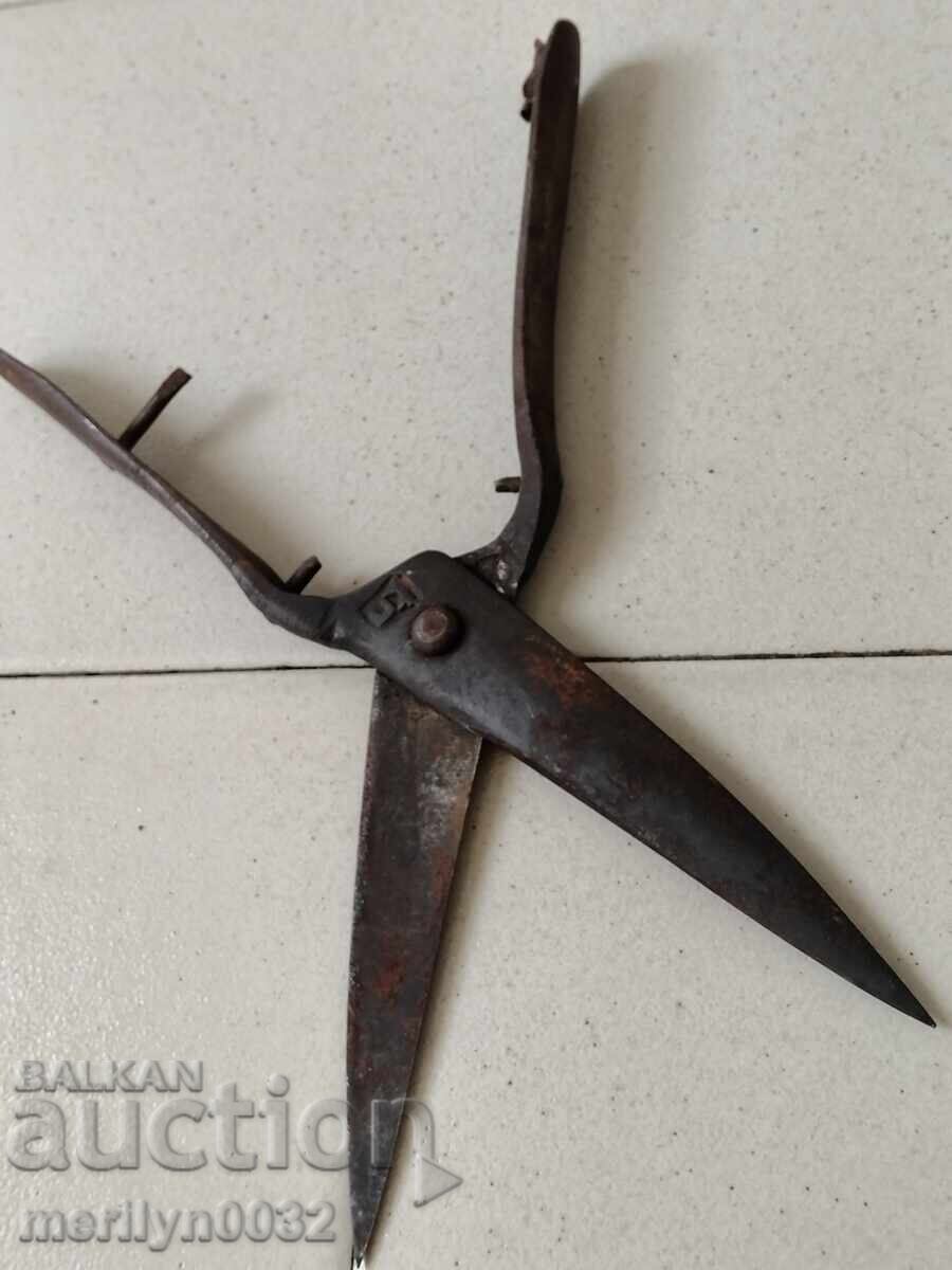 Παλιό σφυρήλατο ψαλίδι, σφυρήλατο σίδερο - 6