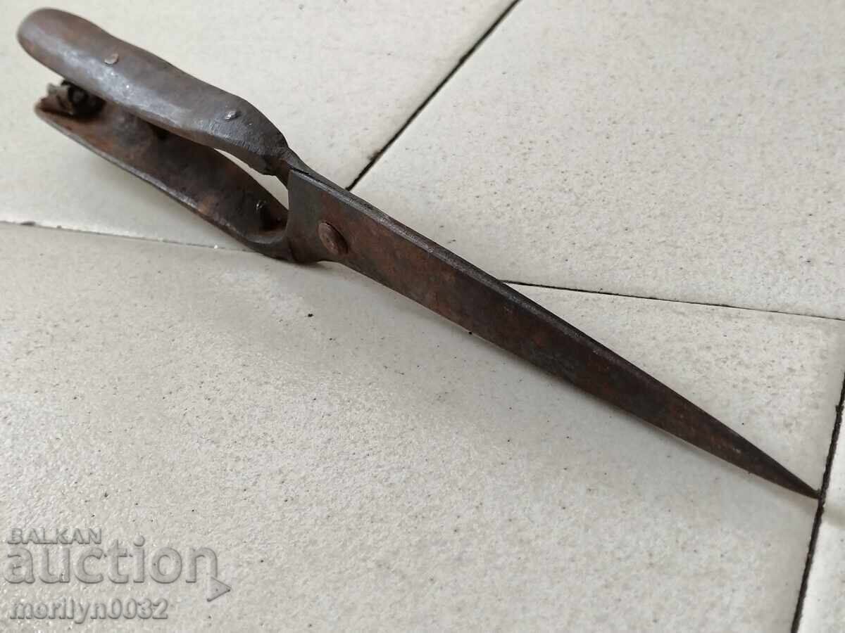 Παλιό σφυρήλατο ψαλίδι, σφυρήλατο σίδερο - 7