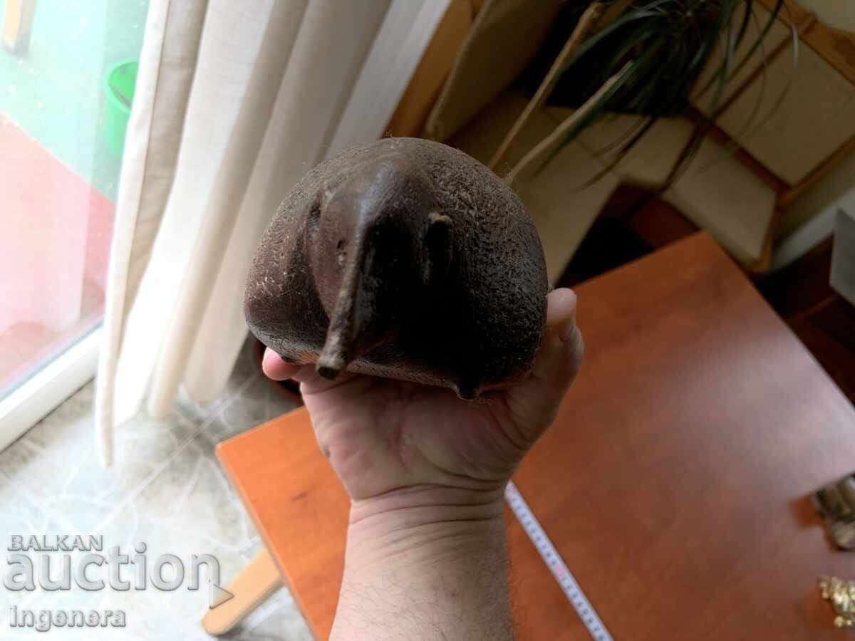 UNIQUE WOODEN FIGURE SCULPTURE HEDGEHOG MOLE with price € 33.00 | 64.54 BGN