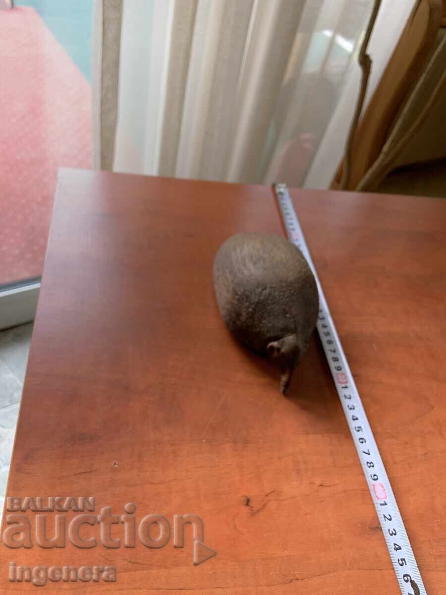 UNIQUE WOODEN FIGURE SCULPTURE HEDGEHOG MOLE - 6