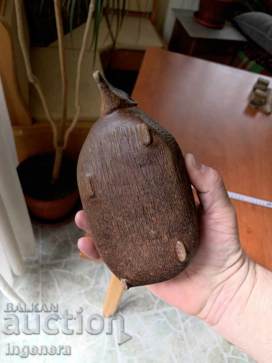UNIQUE WOODEN FIGURE SCULPTURE HEDGEHOG MOLE - 7