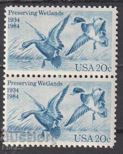 Καθαρή μάρκα Fauna Πουλιά Πάπιες 1984 από ΗΠΑ με τιμή 0.70 BGN | € 0.36