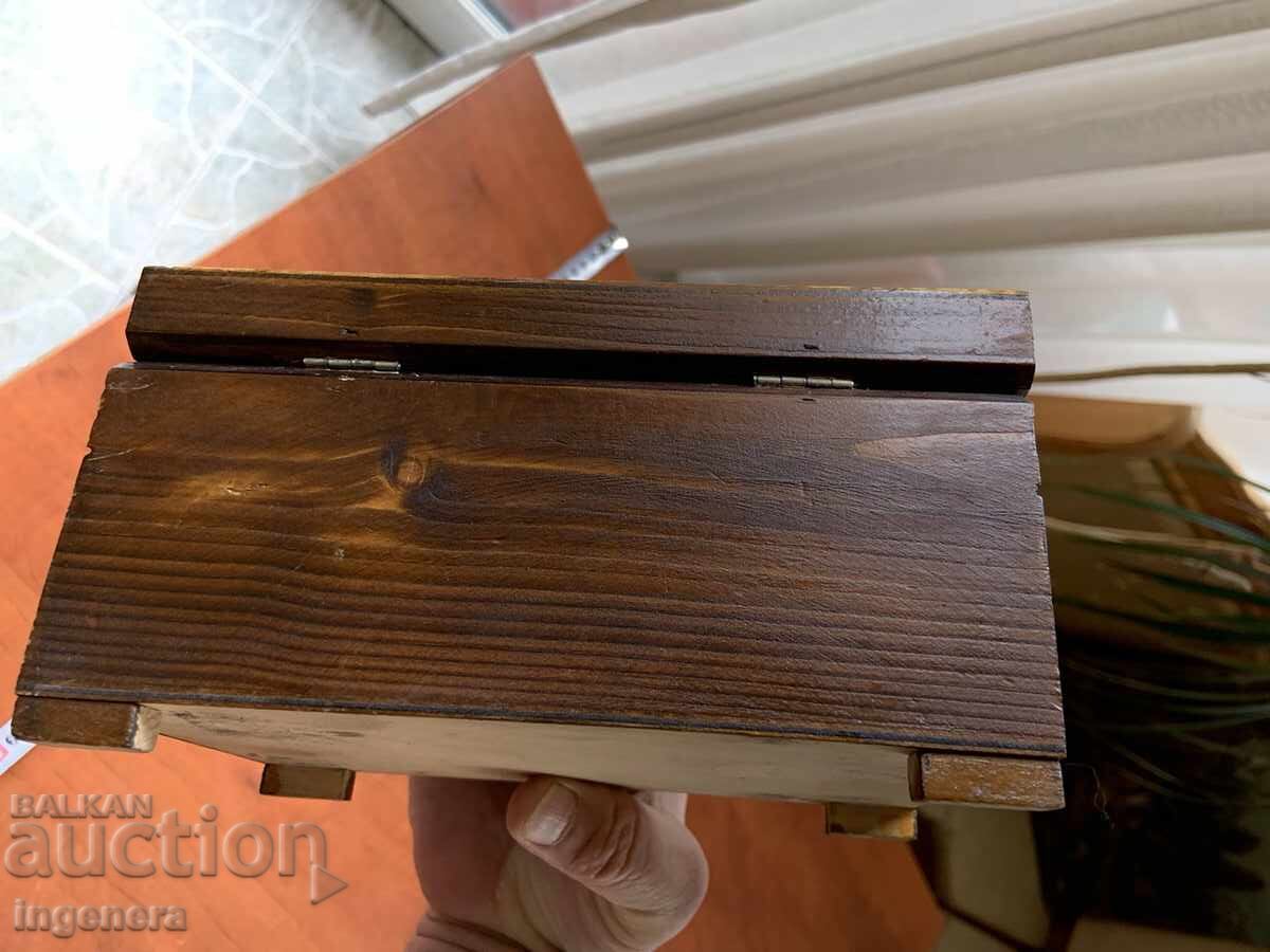 BOX WOOD PYROGRAPH DRAWING ANTIQUE FROM SOCA MOSTRA - 5