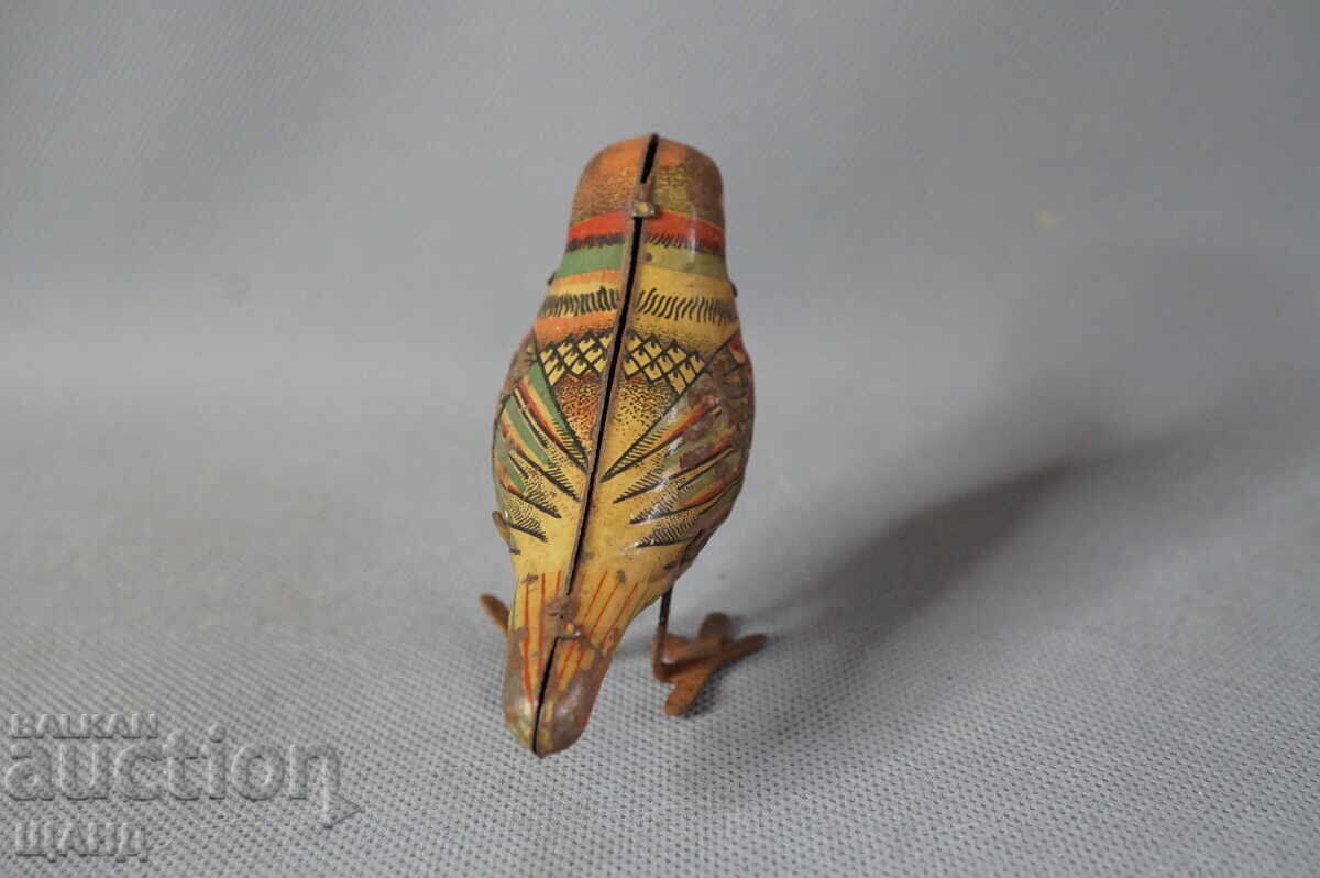 Delivery of Old German Metal Mechanical Toy Figure Chicken Bird