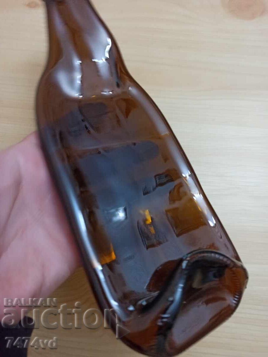 Δημοπρασία Vintage παρτίδα - επίπεδη αυθεντική λιωμένη γυάλινη μπύρα